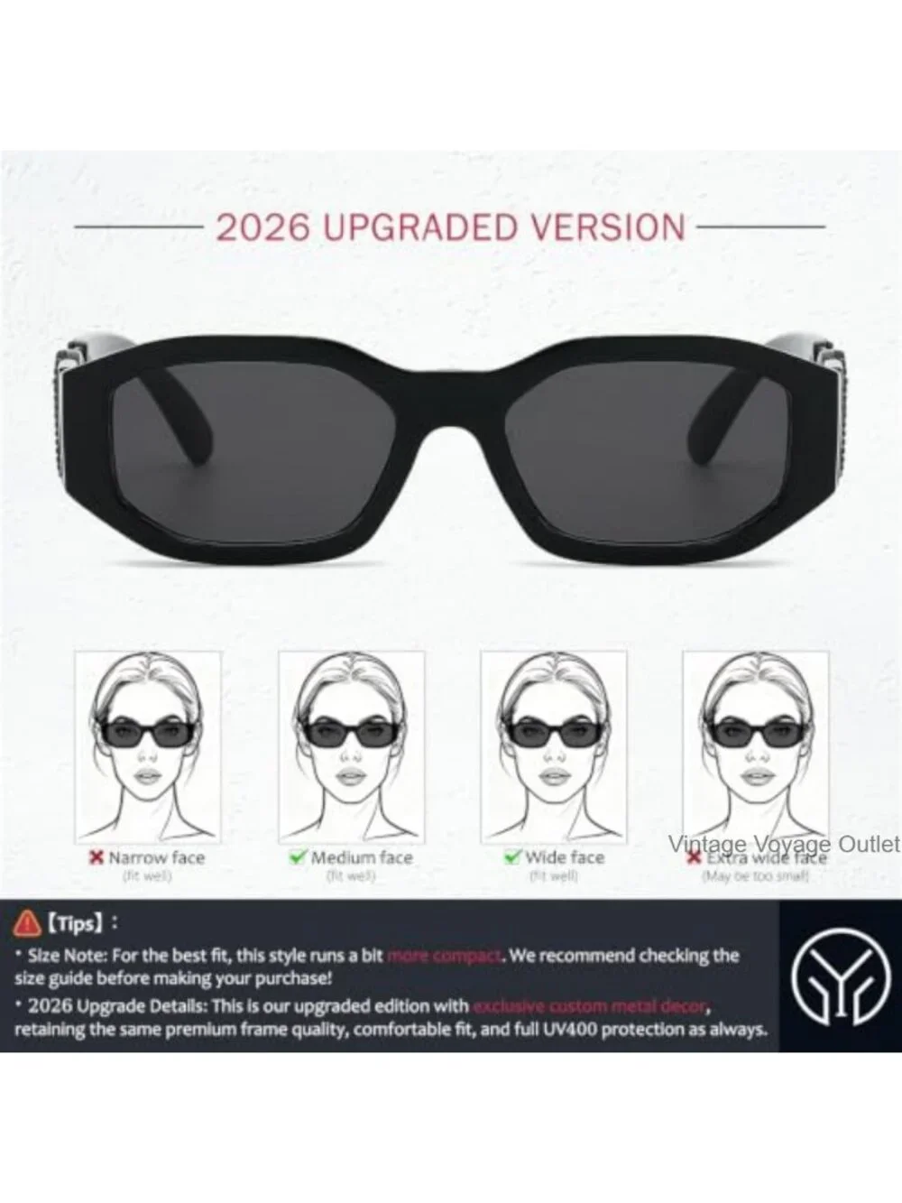 Retro 90s Rectangle Sunglasses for Women Men Thick Square UV400